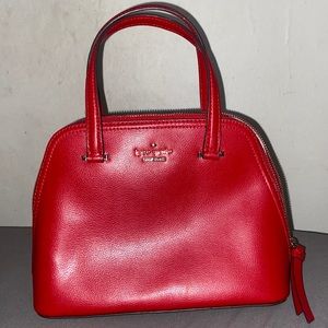 Kate spade bright red bowler convertible bag